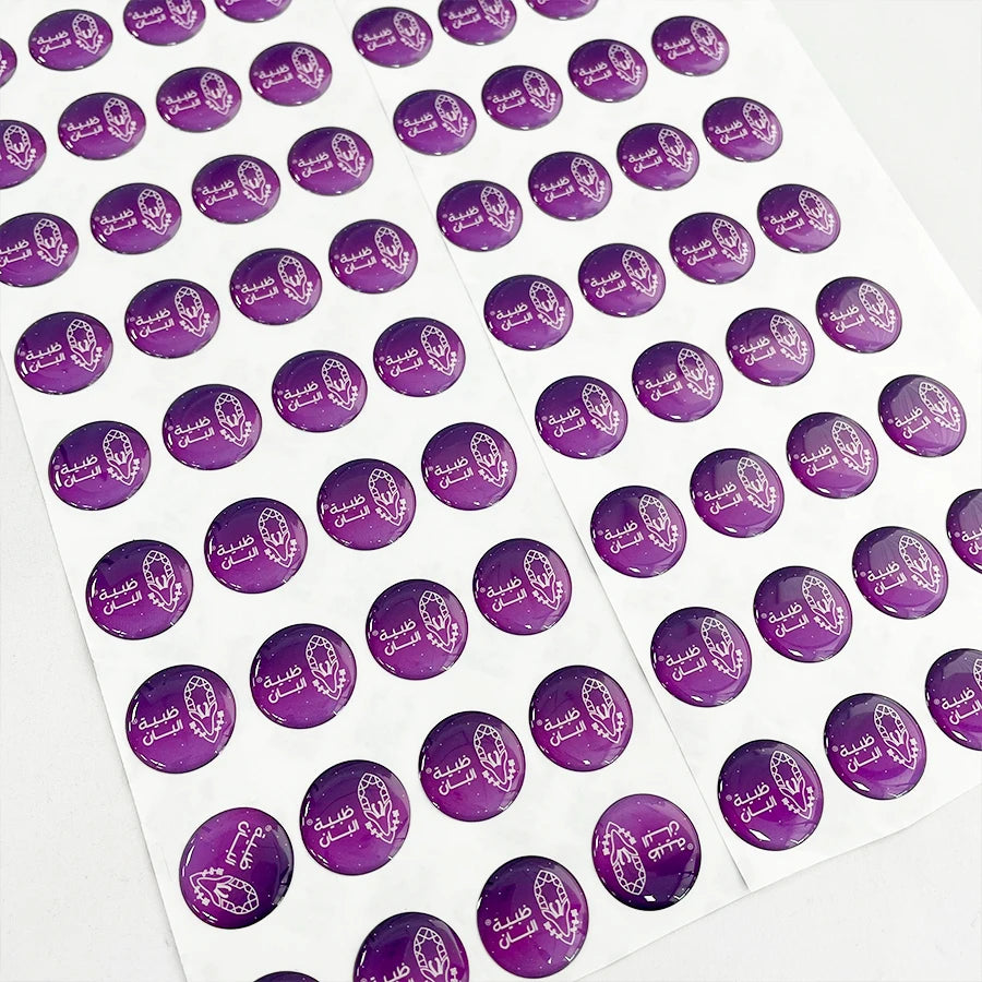 Customized Printed High Quality Gel Dome Epoxy 3D Logo Stickers
