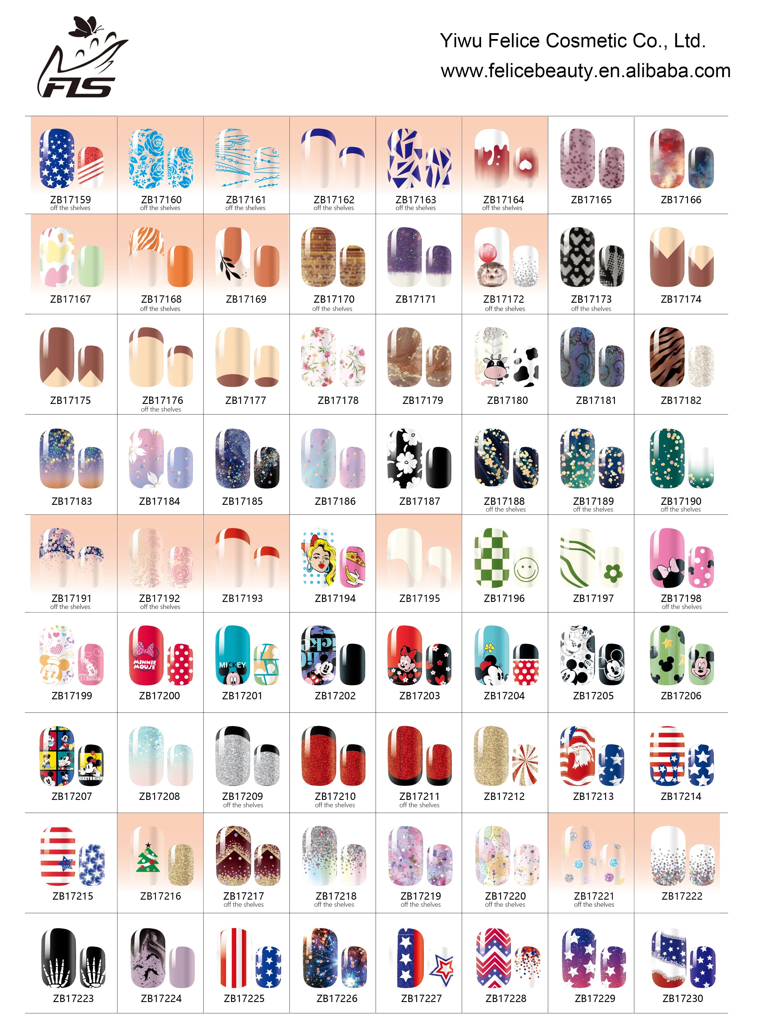 Nailpolishstore Classic Colors French Japanese DIY No Lamp Needed Nail Polish Stickers Rainbow Heart Translucent Glitter Design Nail Wraps