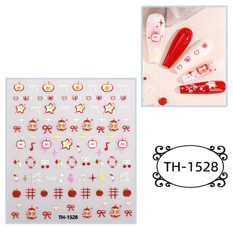 Nailpolishstore New Environmentally Friendly Non-toxic Valentine's Day Nail Art Stickers Long-lasting Nail Jewelry Decals