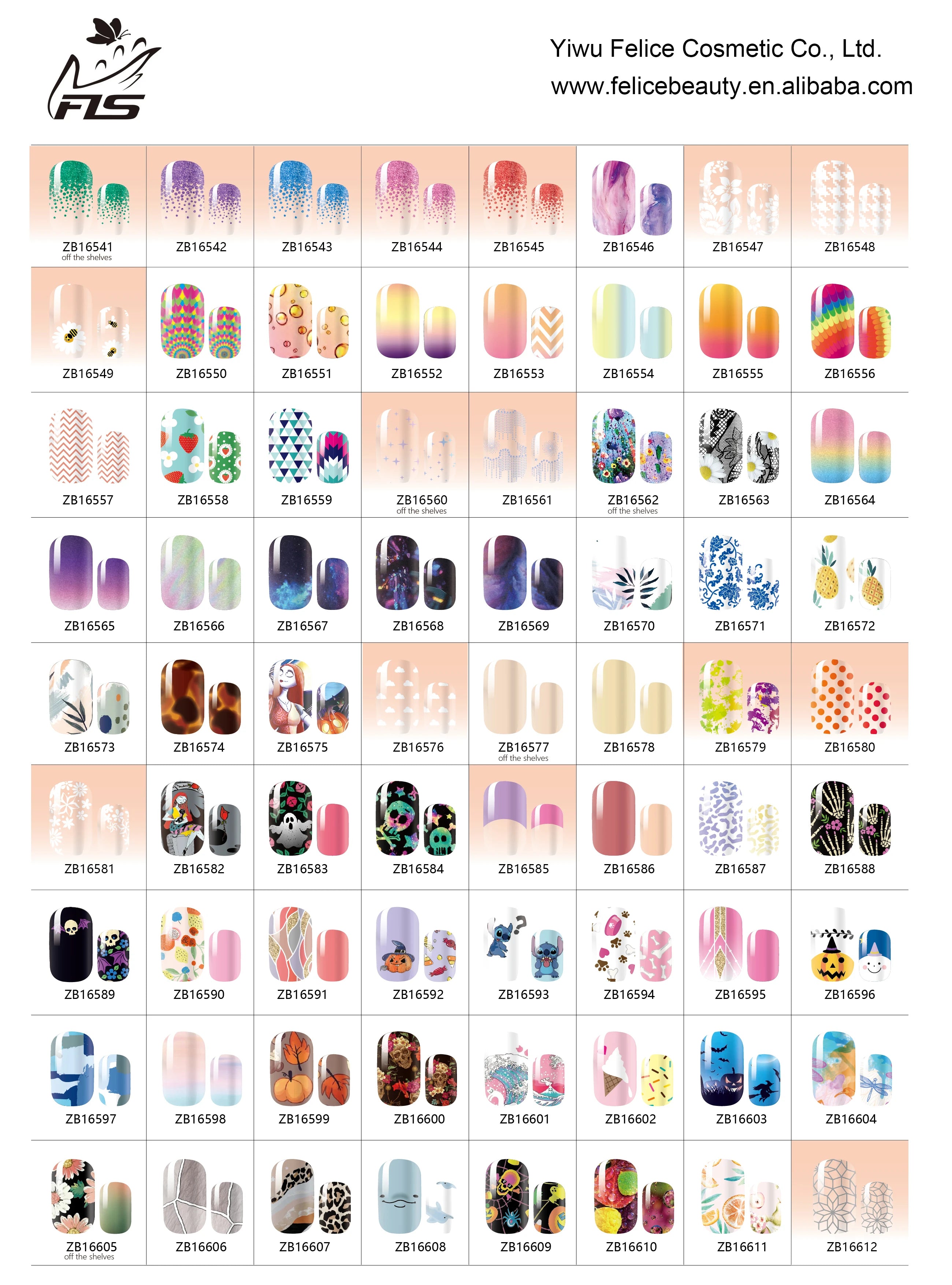 Nailpolishstore Classic Colors French Japanese DIY No Lamp Needed Nail Polish Stickers Rainbow Heart Translucent Glitter Design Nail Wraps