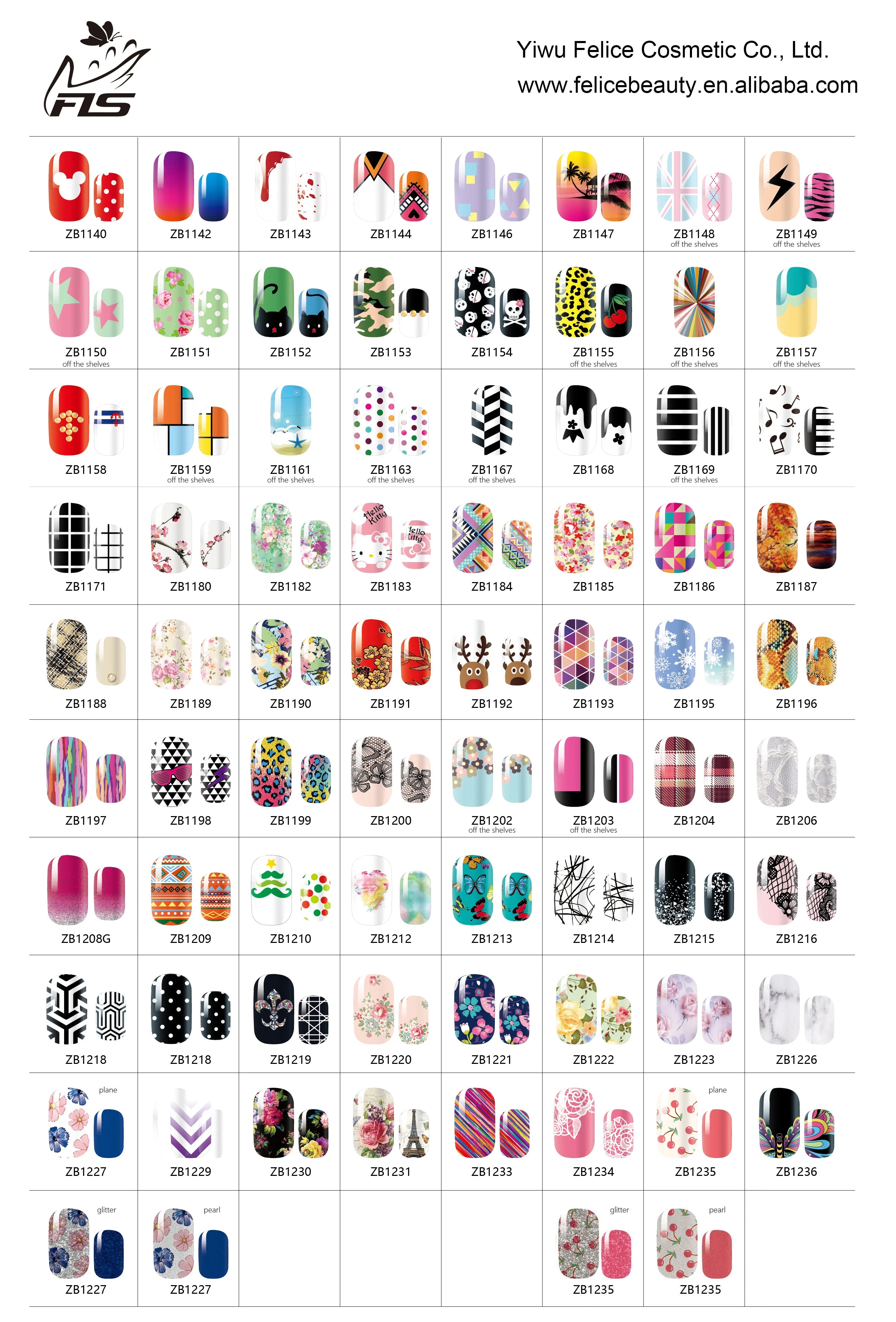 Nailpolishstore Classic Colors French Japanese DIY No Lamp Needed Nail Polish Stickers Rainbow Heart Translucent Glitter Design Nail Wraps