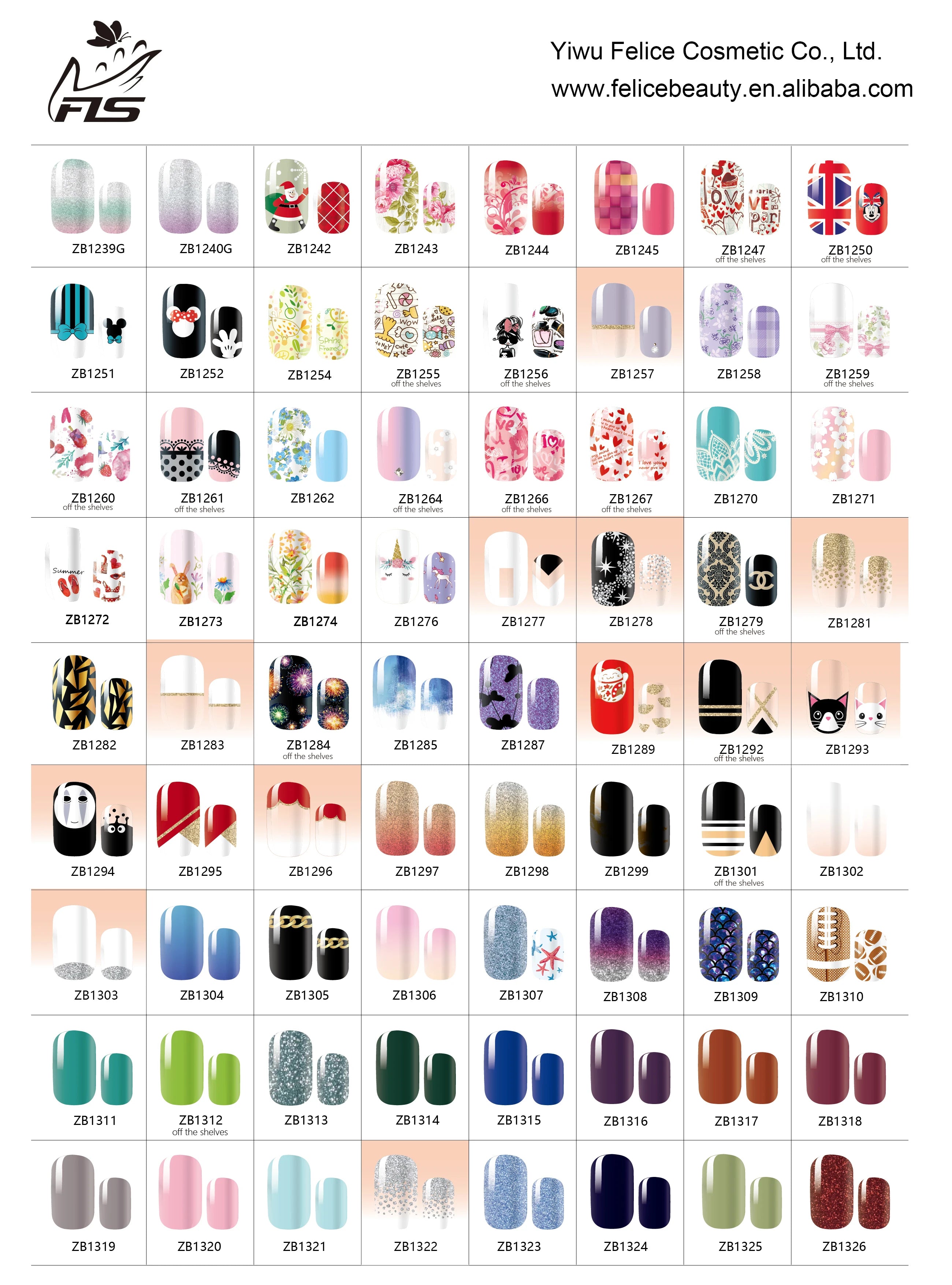 Nailpolishstore Classic Colors French Japanese DIY No Lamp Needed Nail Polish Stickers Rainbow Heart Translucent Glitter Design Nail Wraps