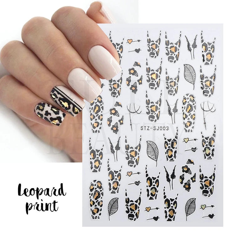 Nailpolishstore Simple Gilded Rose Self Adhesive 3D Sticker for Nails Decals Nail Decorations