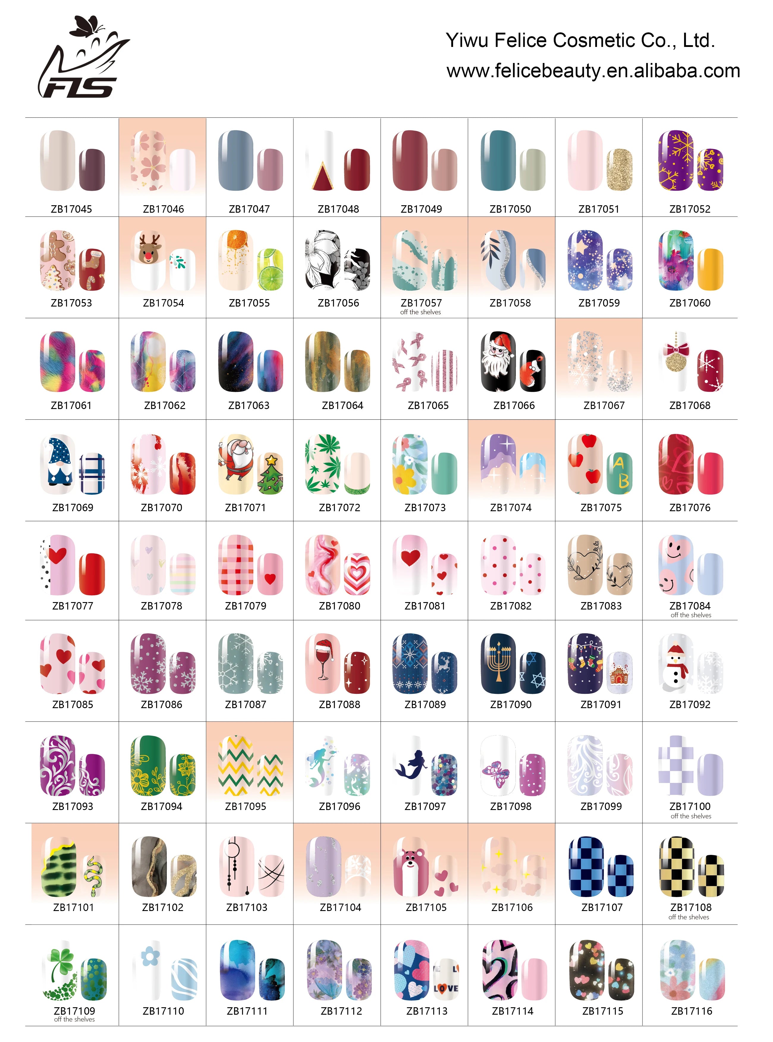 Nailpolishstore Classic Colors French Japanese DIY No Lamp Needed Nail Polish Stickers Rainbow Heart Translucent Glitter Design Nail Wraps