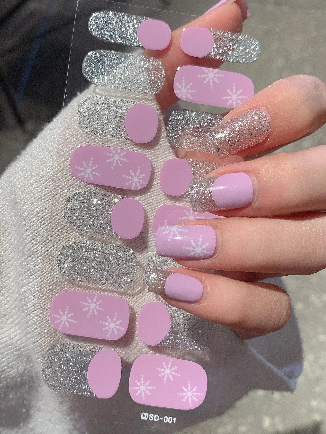 Nailpolishstore Non-toxic Nail Sticker Nail Polish Wraps/Nail Polish Strips /100% Real Nail Polish Sticker Christmas Glow Nail Art Film Decals