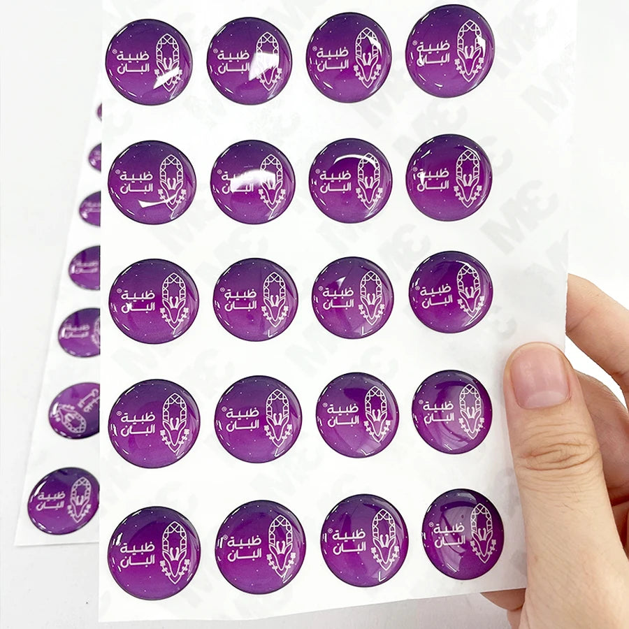 Customized Printed High Quality Gel Dome Epoxy 3D Logo Stickers