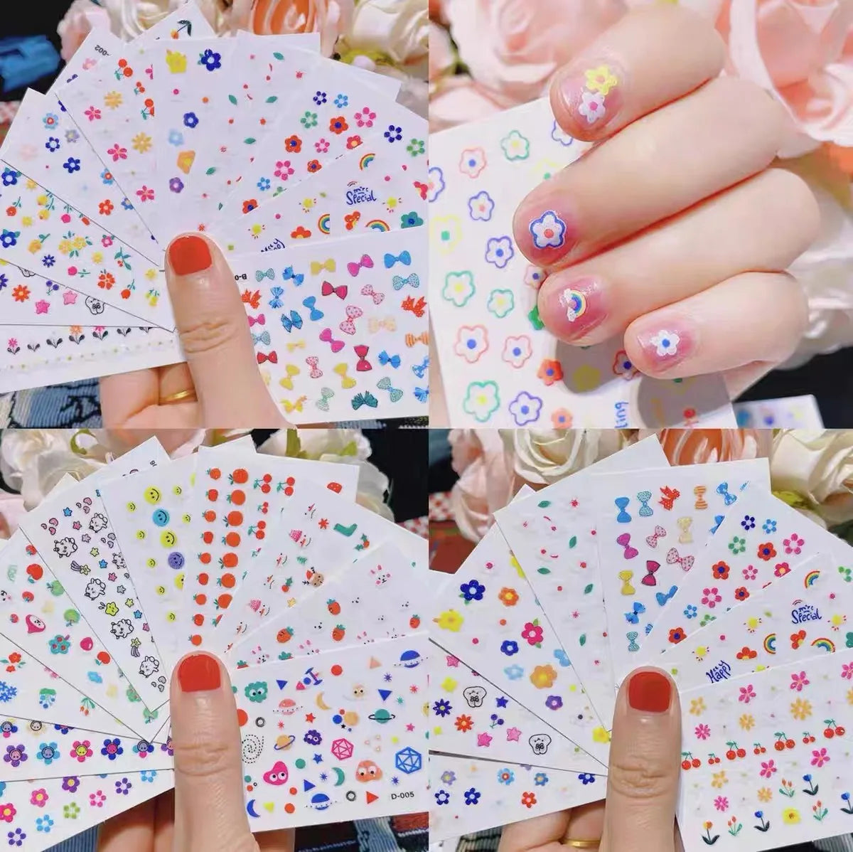 Nailpolishstore Colourful Transparent Film Waterproof  Cartoon Nail Art Stickers